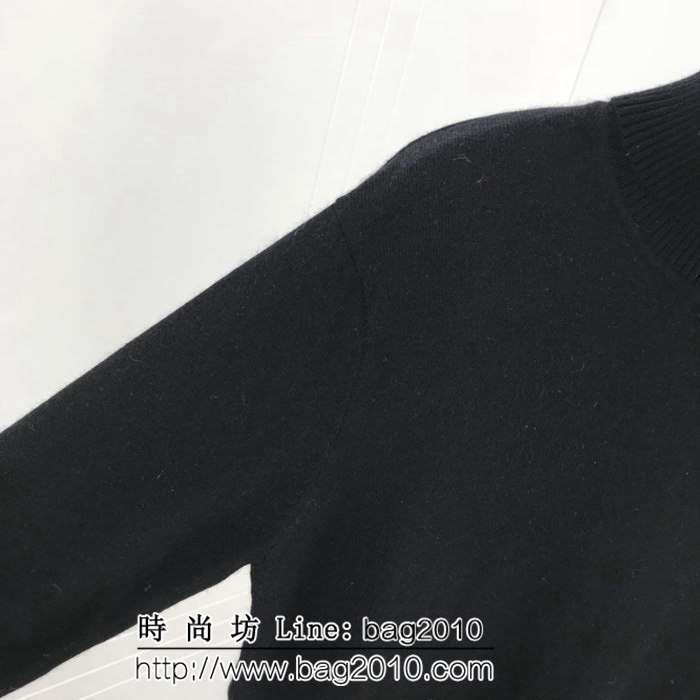 MONCLER蒙口 18ss秋冬新款 滑雪主題圖案 高領 黑色貂絨 男款羊毛衫 ydi1957